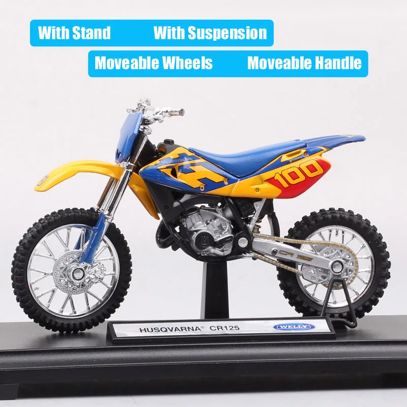 Масштаб 1:18 мини welly MY HUSQVARNA CR 125 2004 модель мотокросса велосипед Литые и игрушечные