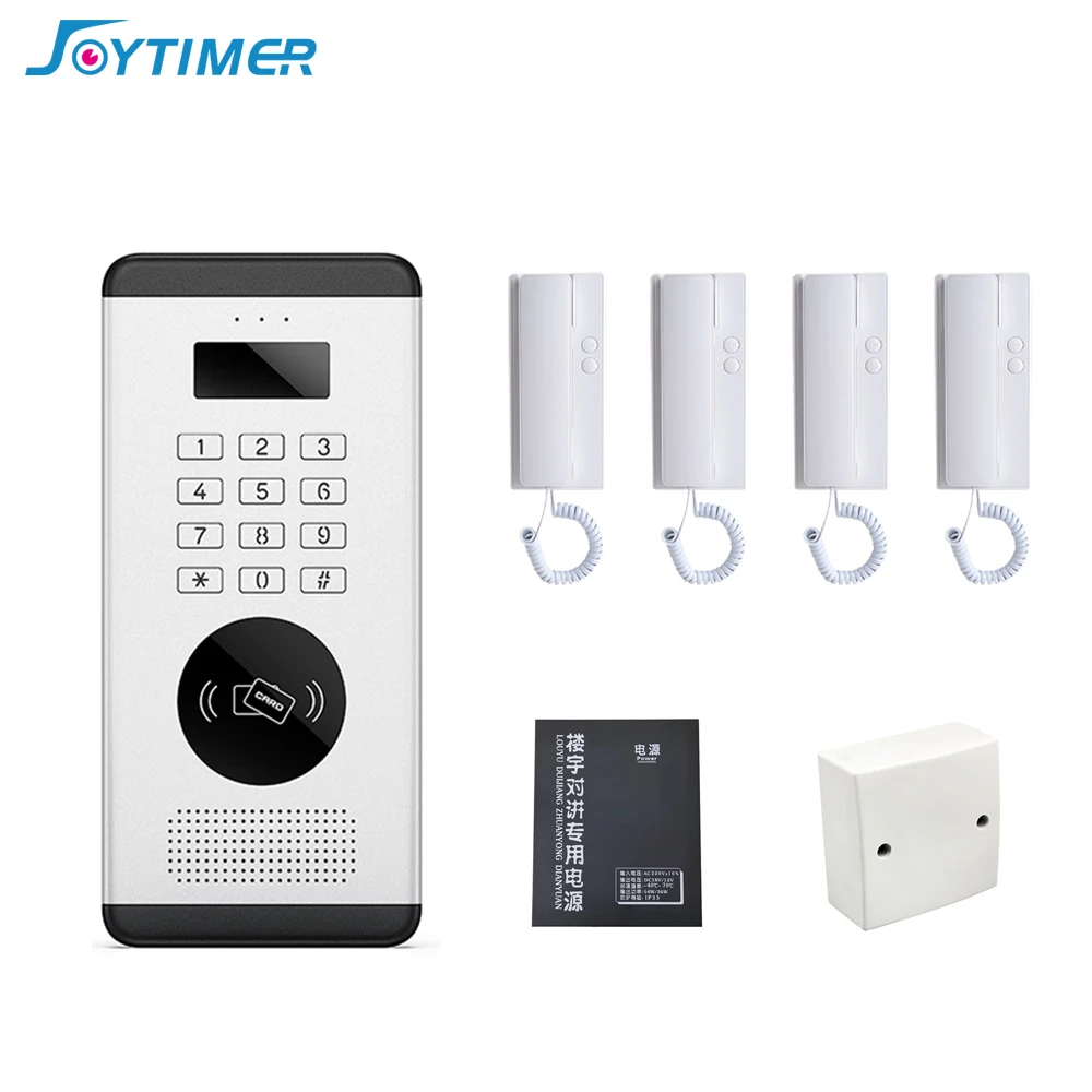 

Non-Visual 4/6/8/12/16/24 Apartment Intercom Doorbell 2-wired Audio Door Phone Supports ID Card Password Unlocking