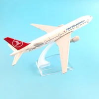 1400 16cm turkish airliner 777 plane aircraft airplane model kids gift souvenir airliner simulation aircraft toy collectible