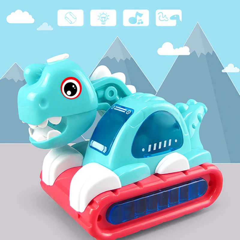 

Electric Spray Engineering Vehicle Dinosaur Toys Fun Musical Dinosaur Car Toy With Sounds And Lights For Baby Kids Crawling Toy