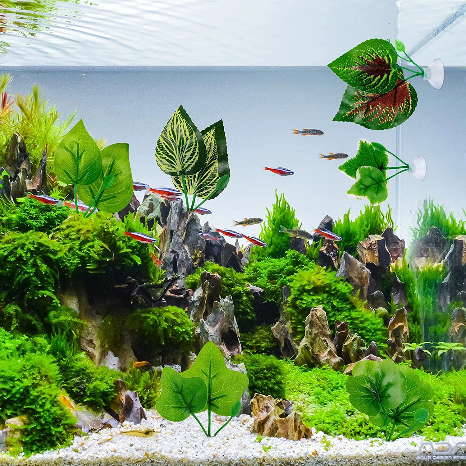 

Betta Fish Leaf Pad Betta Rest Spawning Leaf Hammock Toys Plastic Aquarium Artificial Plants With Suction Cup Fish Tank Decor