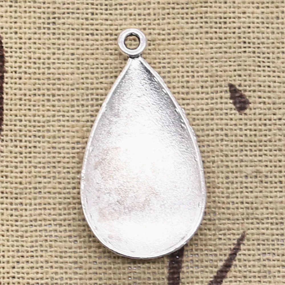 12 шт Подвески капли воды 31x16 мм античные серебряные цветные DIY Ожерелье рукоделие
