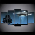 НЛО Космос Вселенная Летающая 5 шт. настенная Картина на холсте HD Печать постеры картины масляная живопись гостиная домашний декор картины