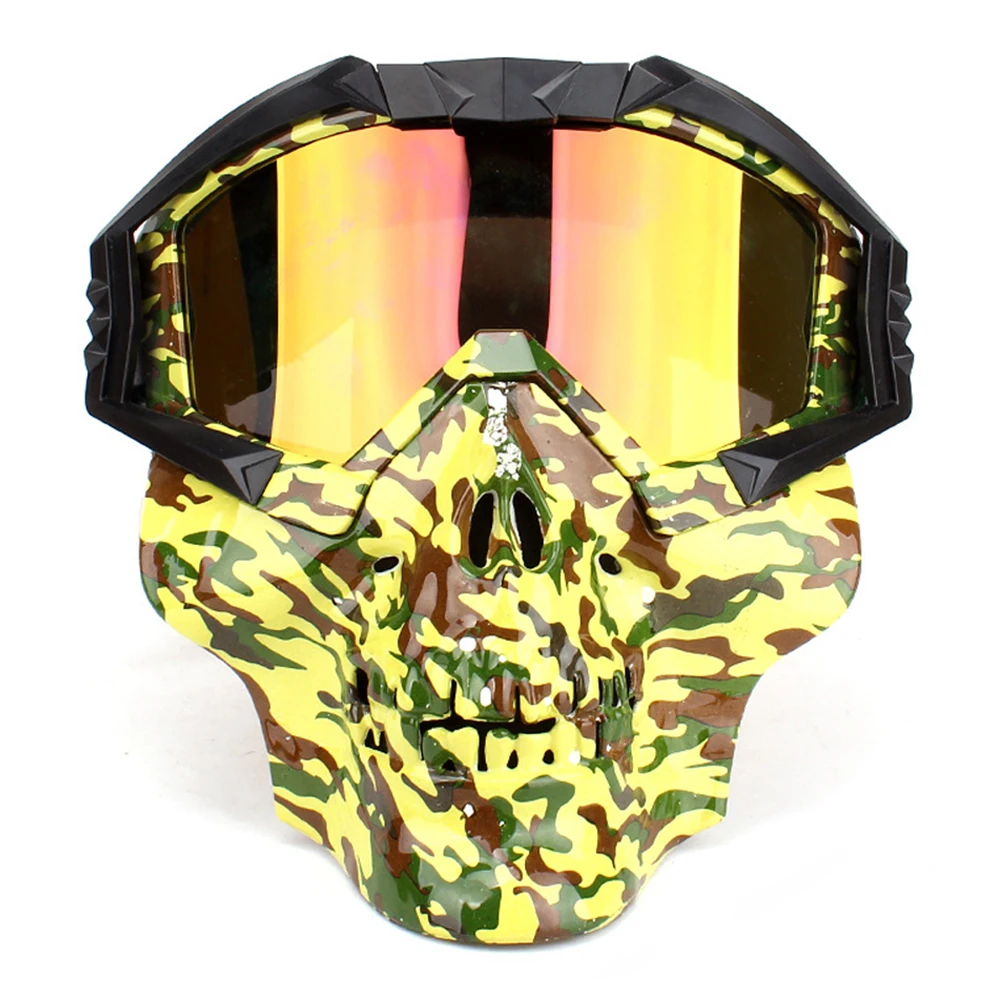 BSDDP винтажные мотоциклетные очки с черепом модульная маска для мотокросса на