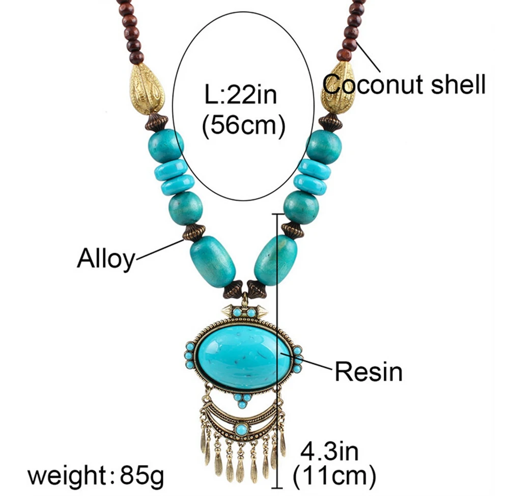 DiLiCa винтажное ожерелье для женщин богемные ожерелья и подвески с большими