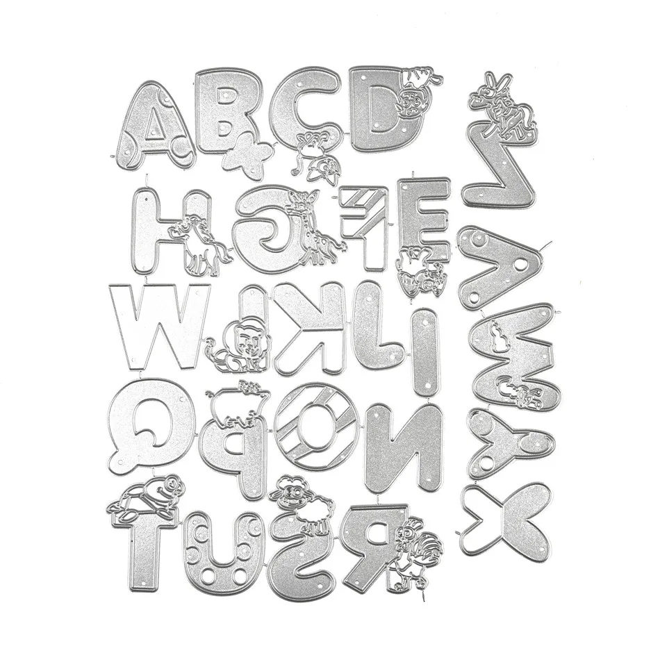 GJCrafts слова Штампы Алфавит металла резки для изготовления карт Скрапбукинг
