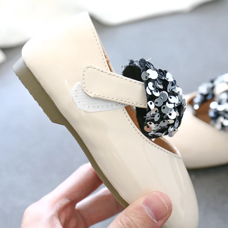 Весенняя обувь принцессы с бантом для малышей модельные туфли из искусственной