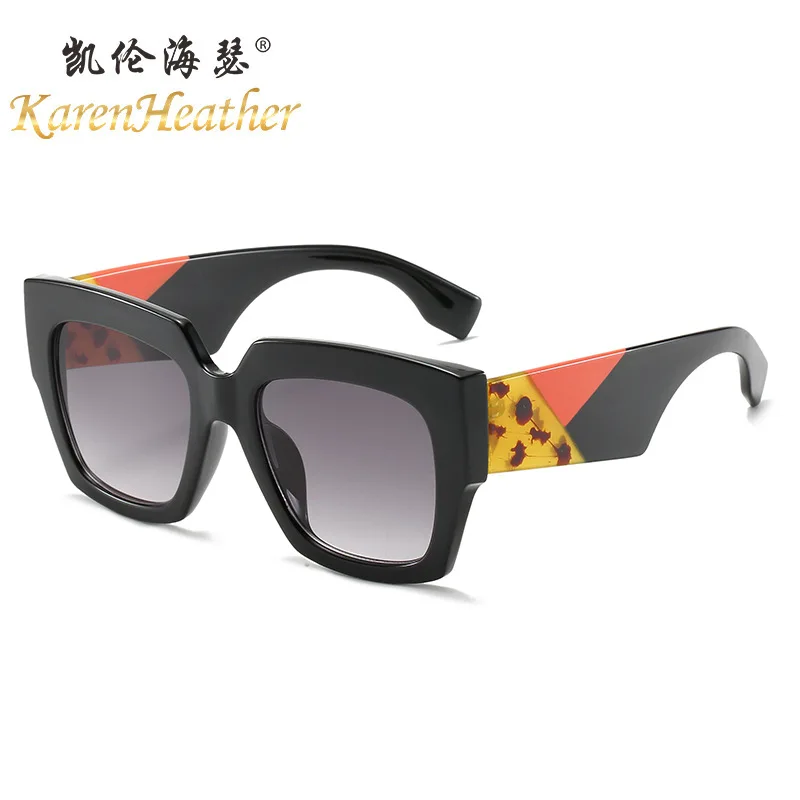 Солнцезащитные очки с квадратными линзами uv400 женские большие солнечные