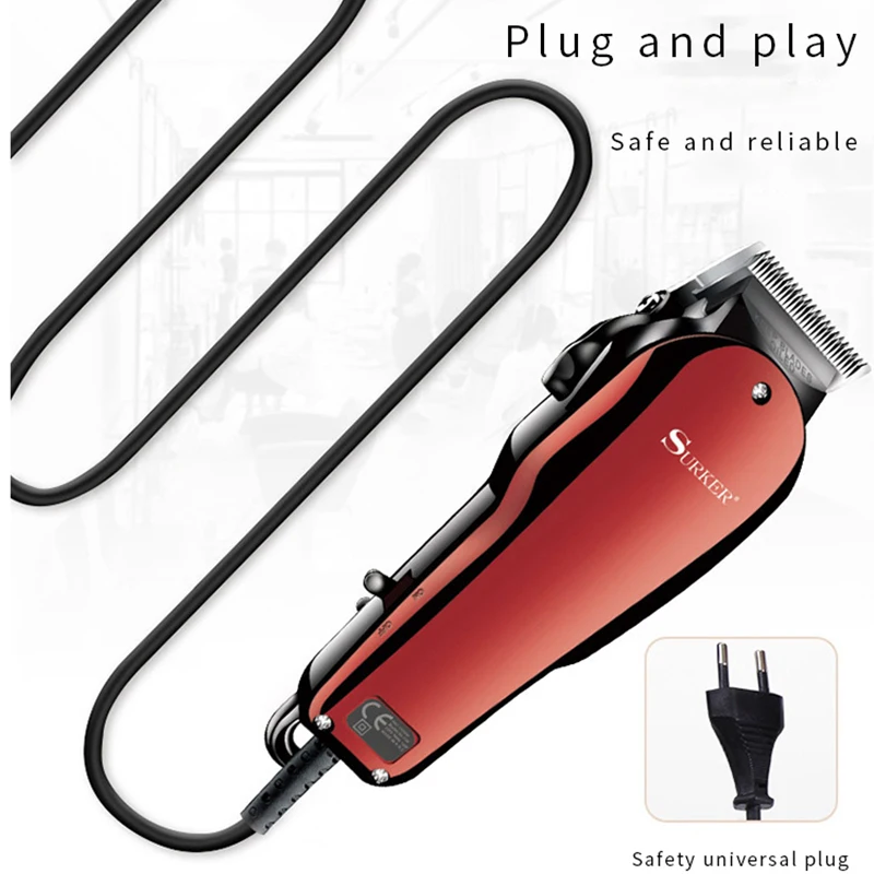 Мощная Проводная профессиональная машинка для стрижки волос регулируемый