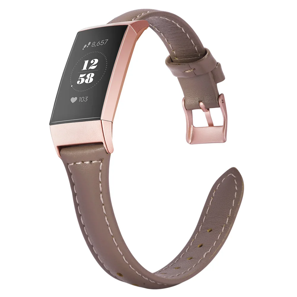 F3C4SPPinkGrey Toyouths ремешки для умных часов для Fitbit Charge 3 для женщин Тонкий Кожа Замена специальный день аксессуары ремень любителей - Цвет ремешка: F3C4SPPinkGrey