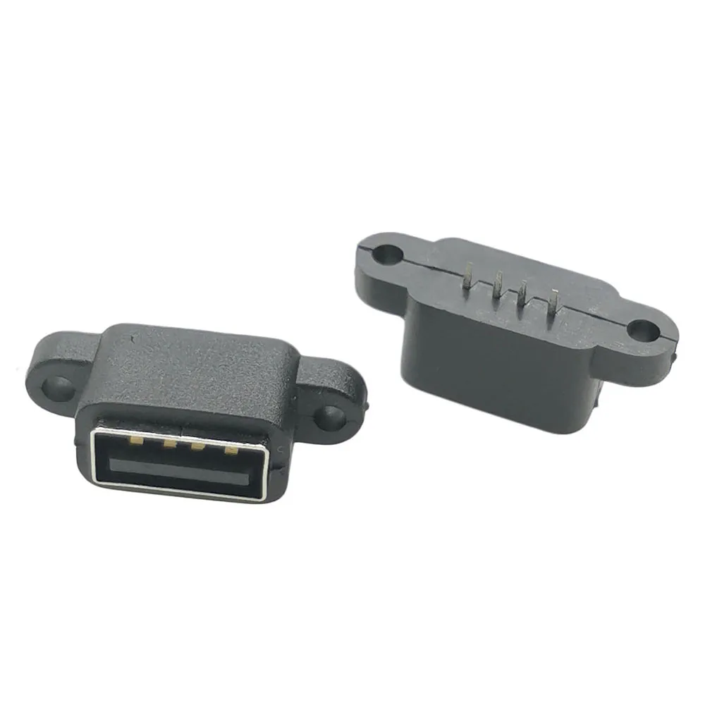 

50pcs 4Pin Waterproof USB 2.0 Charging Data Jack 4P USB Built-in Interface Port Connector Plug Jack Socket PCB Dock Female