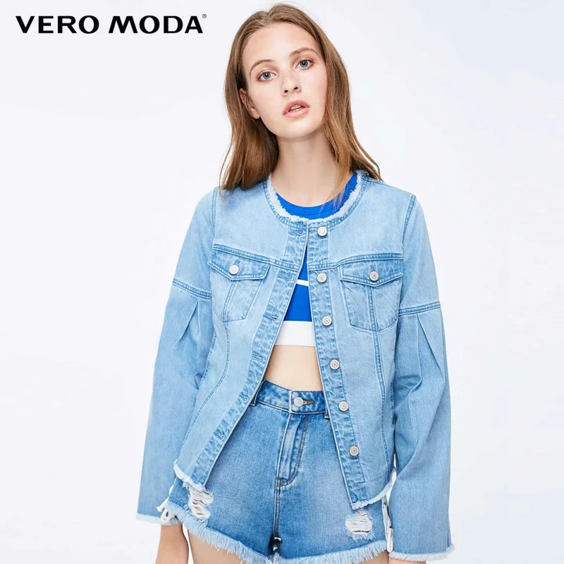 Новая джинсовая куртка с круглым воротником Vero Moda 2019 | 318357503 Женская одежда