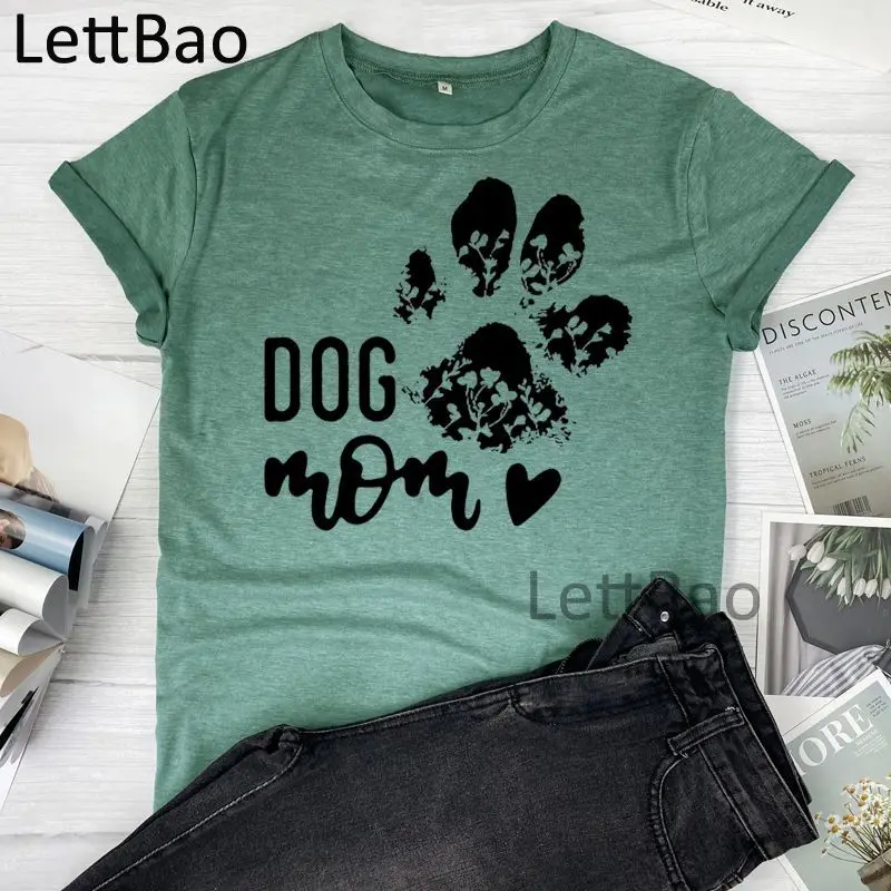 

Dog Mom Funny Design Women T-Shirt Cotton Summer Hip Hop Streetwear Women T Shirt Ulzzang Casual Short Sleeve T-shirts Tops