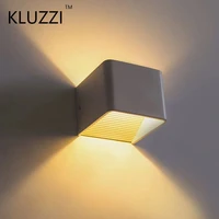 modern led waterproof indoor outdoor wall lamp 3w 5w aluminum square wall lamp wall light bedroom living room wall light rushed