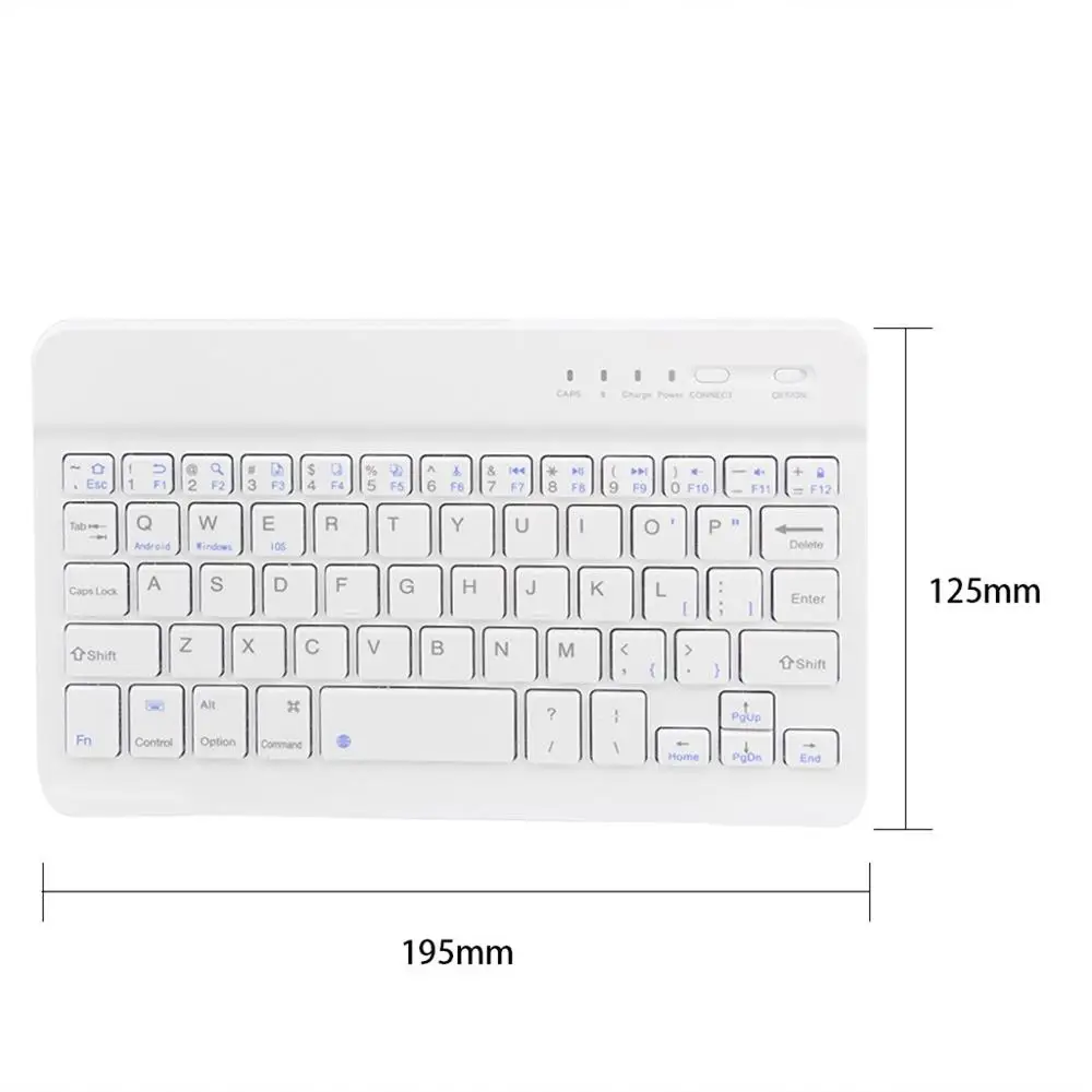 Тонкая беспроводная Bluetooth клавиатура для iMac iPad Android телефон ноутбук планшетный ПК