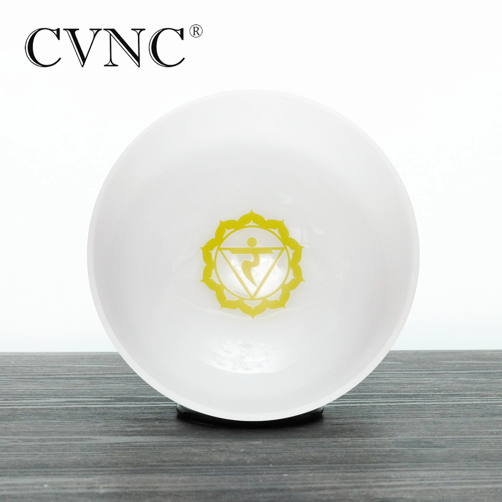 CVNC 1 шт. 10 дюймовый матовый кварцевая Хрустальная Поющая чаша с дизайном чакры C D E