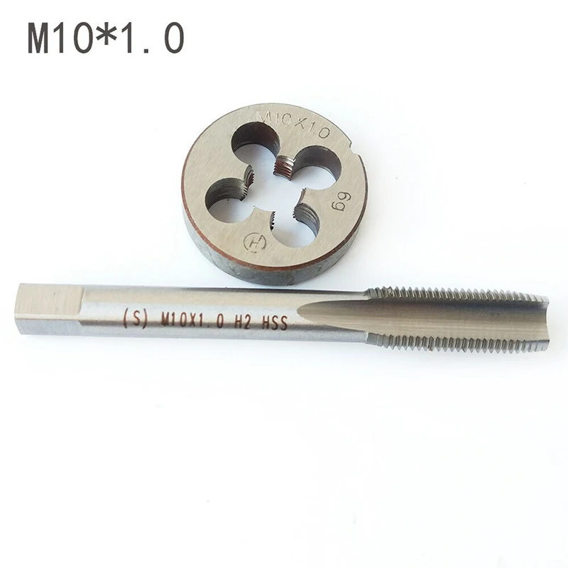 

1pc Tap M10*1+ 1pc Die M10*1 M10 Threaded Metric Right Hand Tap And Die Set