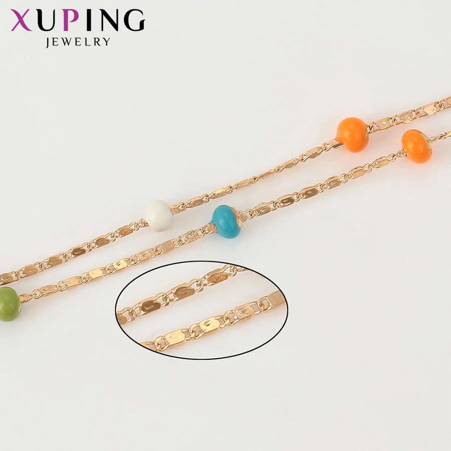Xuping модное ювелирное изделие круглой формы позолоченные цепочки романтическое ожерелье для женщин Подарки на день Святого Валентина S215-46109
