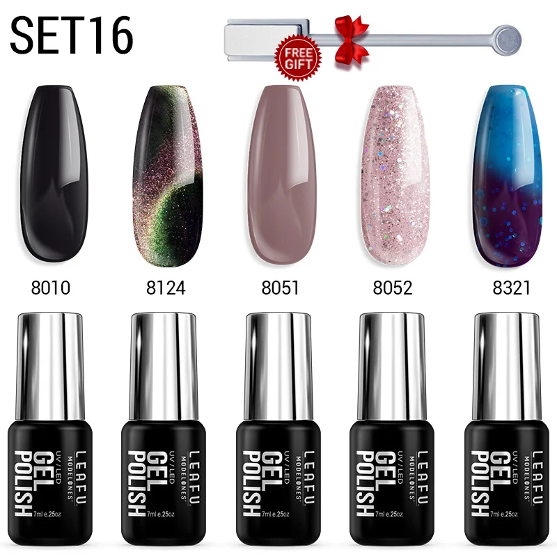 Modelones 5 шт./лот Хамелеон для использования с магнитом УФ лак ногтей набор