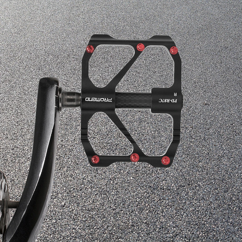 

PROMEND Road Bicycle Pedals Anti-slip Ultralight Road Bike Pedals Platform with 3 Carbon Fiber Bearings Bike Accessories