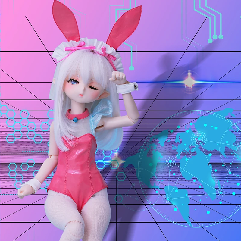 Shuga妖精berni 1 4 Bjd人形フルセット樹脂のおもちゃ子供のためのサプライズギフト女の子msdアニメフィギュア人形バニーガールセット 47 Off