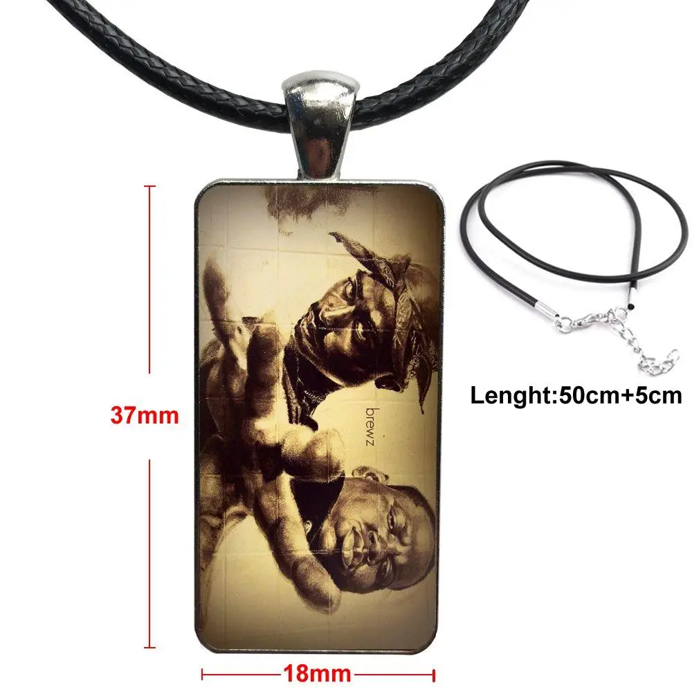 Бигги и Тупак лицо рэп хип-хоп модный стеклянный кабошон подвеска прямоугольное