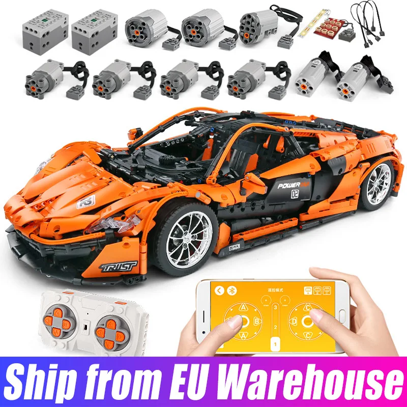 

Mould King 13090 MOC Technical APP Motorized Racing Car McLarens P1 Hypercar Building Blocks Bricks Kids Toys Birthday Gifts