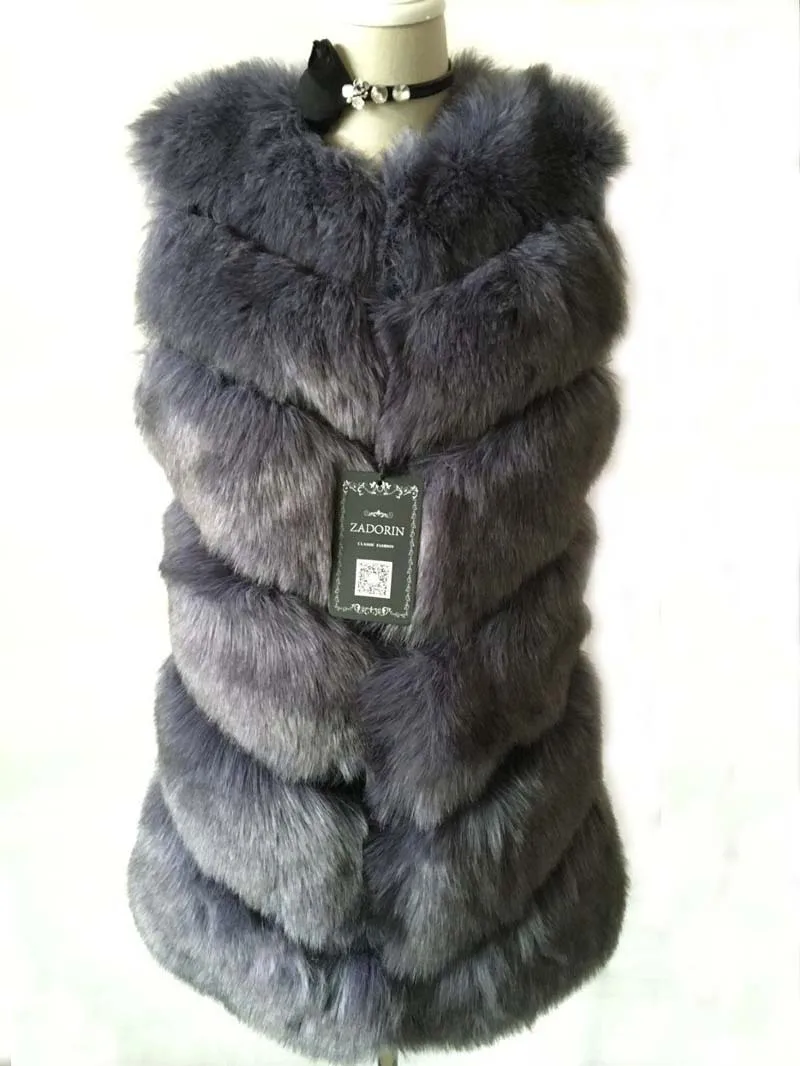 Женский Длинный Меховой жилет ZARORIN модная безрукавка из искусственного меха