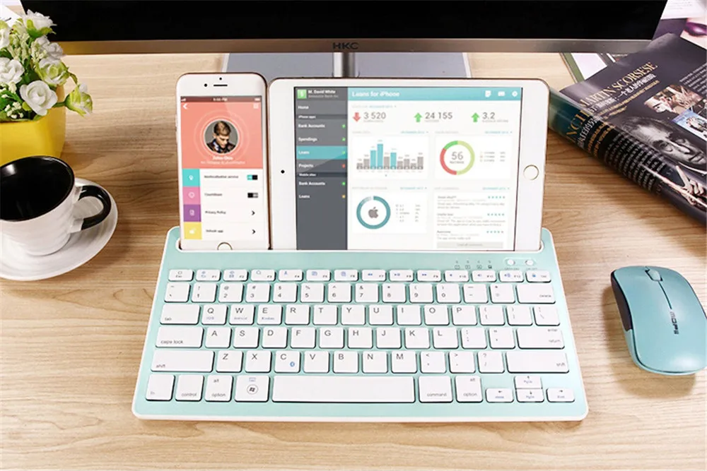 Портативная Беспроводная Bluetooth клавиатура мини планшет клавиатура для iPad 2/3/4 Air 1 2 Новинка Pro 9,7 дюймов Mini 1 2 3 4 5 подставка