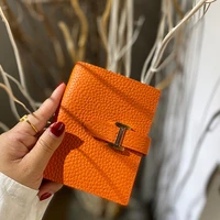 genuine leather womens luxury design purse fashion short money bag ladies card holder female wallet 2021 with box package