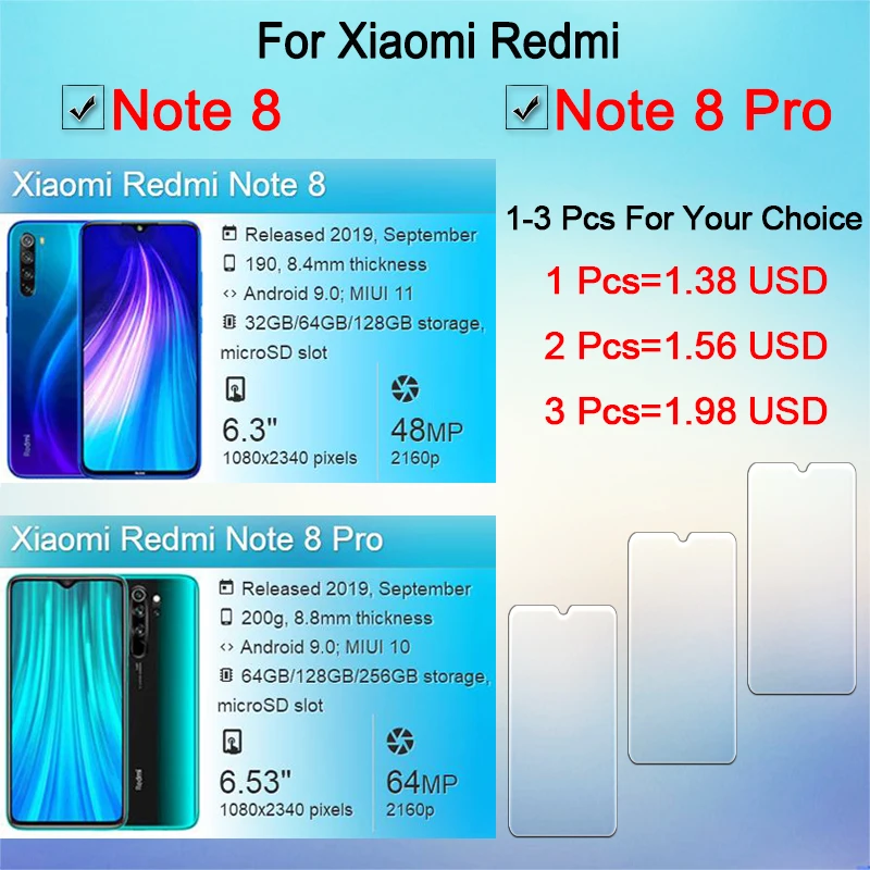 Защитное стекло note 8 pro закаленное для xiaomi redmi note8 8pro note8pro xaiomi not notes Защитная пленка