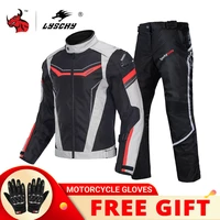 lyschy motorcycle jacket summer moto suit motorbike riding jacket motocross jacket breathable waterproof motorcycle protection