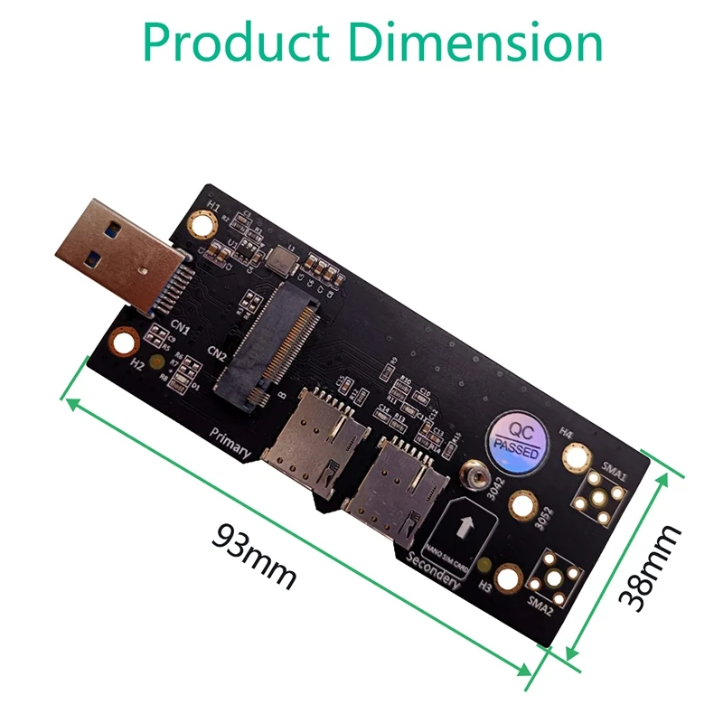 NGFF M.2 ключ B к USB 3 0 адаптер переходная карта с двойным NANO слотом для sim карты