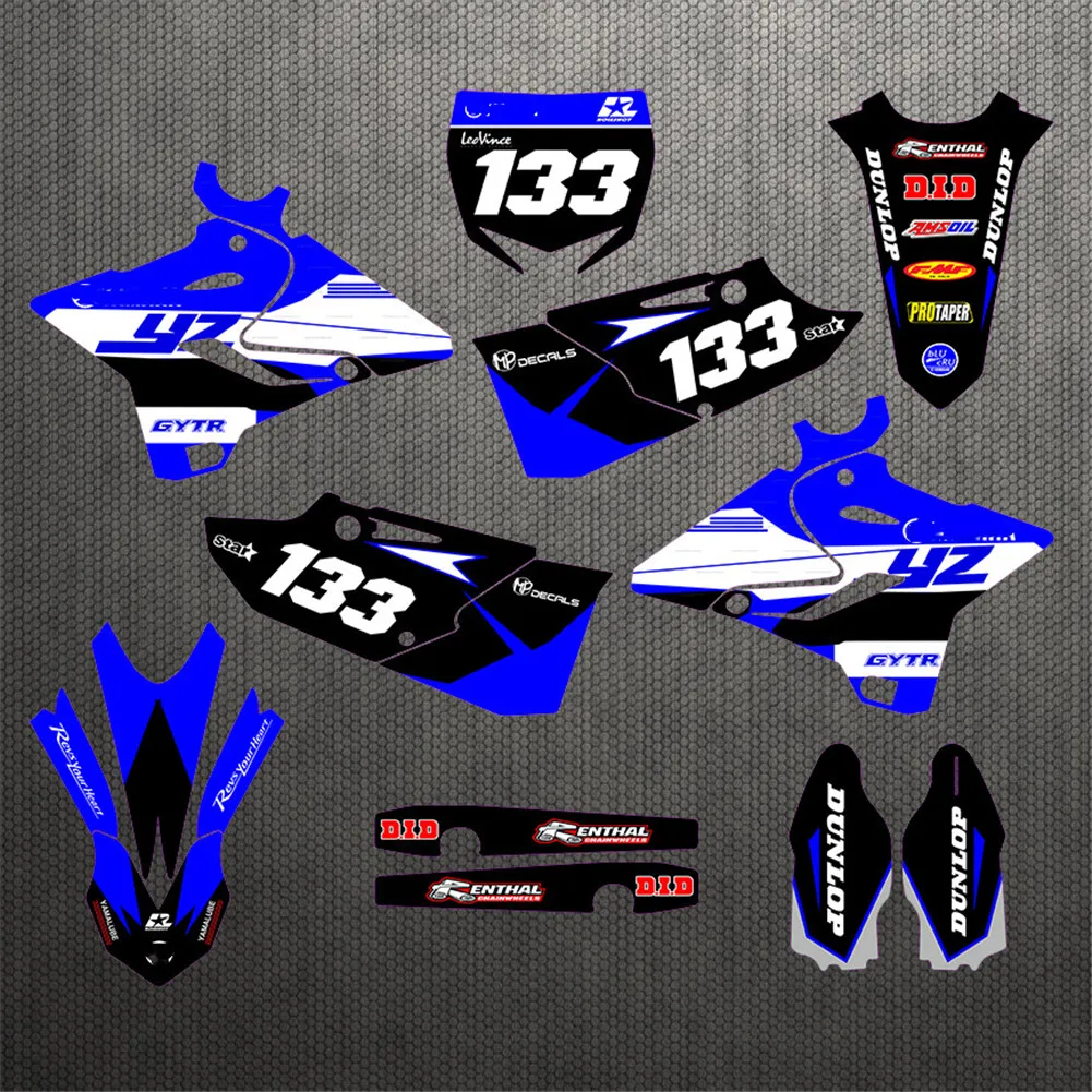 Персональные наклейки Motocross YZ 125 250 наборы графических наклеек для YAMAHA YZ125 YZ250 2015 2016