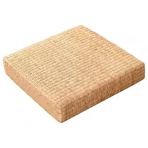 Тканая Подушка, превосходный квадратный мягкий комнатный соломенный Коврик для пола, прочная Удобная сидячая соломенная подушка
