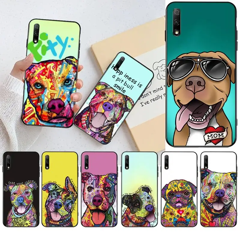 

HPCHCJHM Color Cover Bulldog Pitbull Newly Arrived Cell Phone Case for Huawei Honor 20 10 9 8 8x 8c 9x 7c 7a Lite view pro