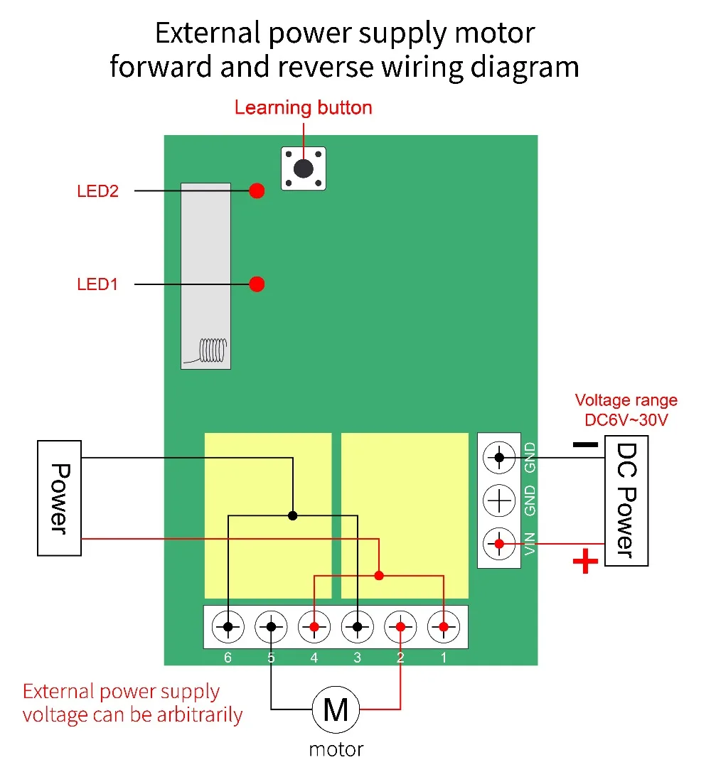 QIACHIP 433Mhz DC 6V 12V 24V Universal Wireless Remote Control Switch 2 CH RF Relay Receiver Module DC5-30V For Smart Home