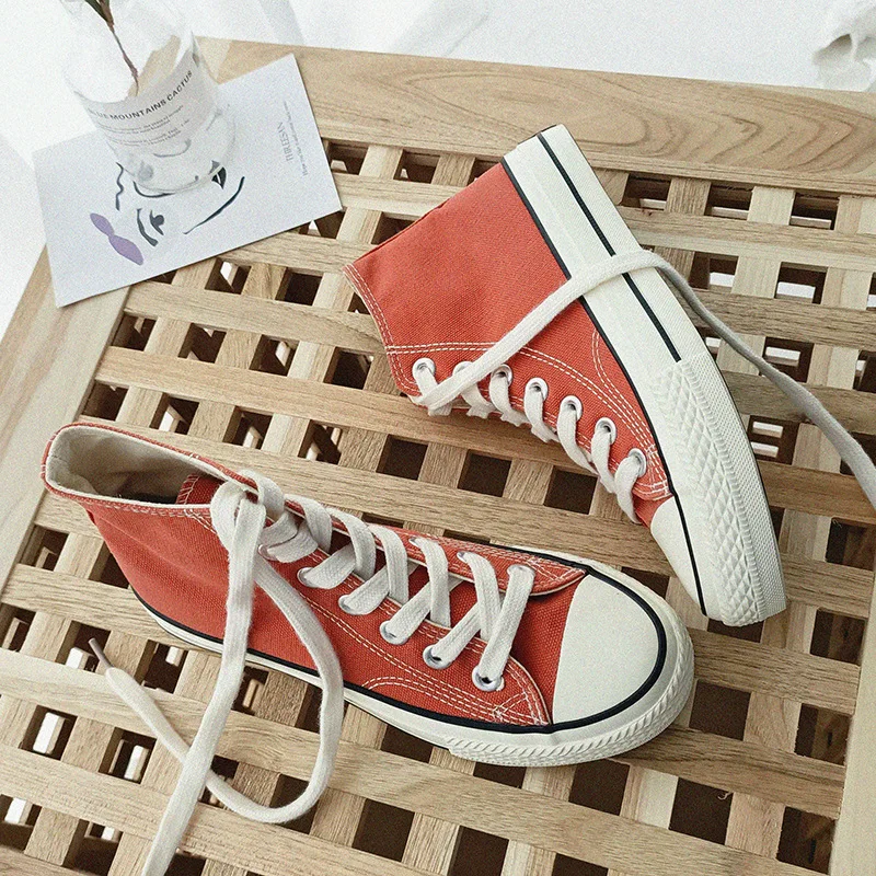 Кеды женские с вулканизированной подошвой Классические высокие берцы