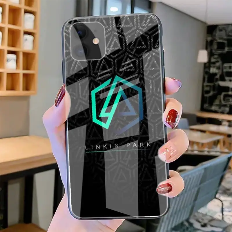 

Chester Bennington Linkins Park Phone Case Tempered Glass For Iphone6plus 6S 7 7plus 8 X XS XSmax XR 11 12 Pro Max 12mini