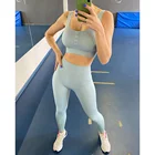 5 цветов комплект для йоги бесшовная спортивная одежда женский спортивный бюстгальтер шорты леггинсы одежда для фитнеса бега тренировок для женщин Одежда для спортзала A005G