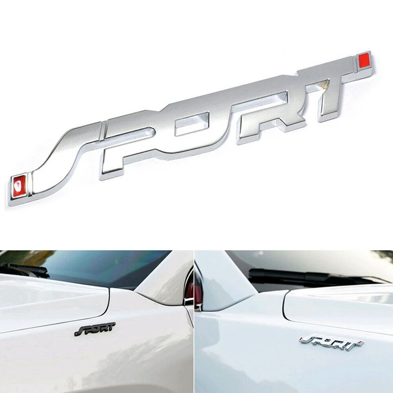 

Спортивный Логотип Эмблема багажника автомобиля значок на крыло 3D Наклейка металлическая наклейка аксессуар Серебряный