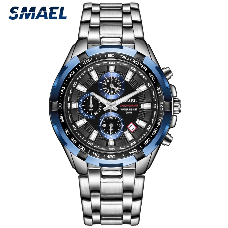 Часы наручные SMAEL Мужские кварцевые модные брендовые Роскошные спортивные