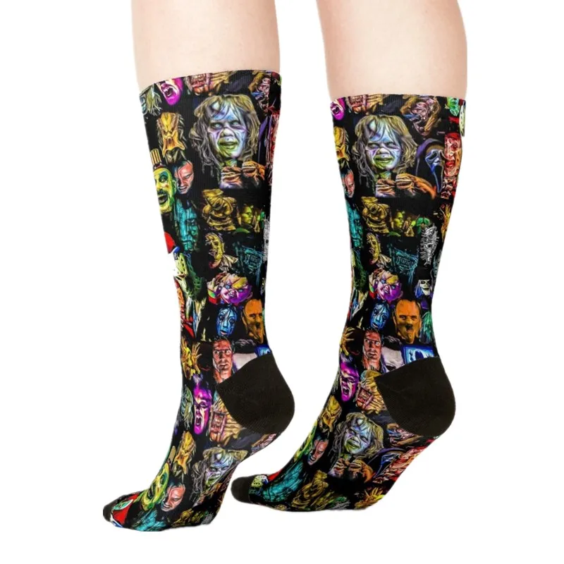 

2021 Women's socks kawaii blue ogee shapes Printed Socks Woman harajuku Happy Funny Novelty cute girl gift Socks for women
