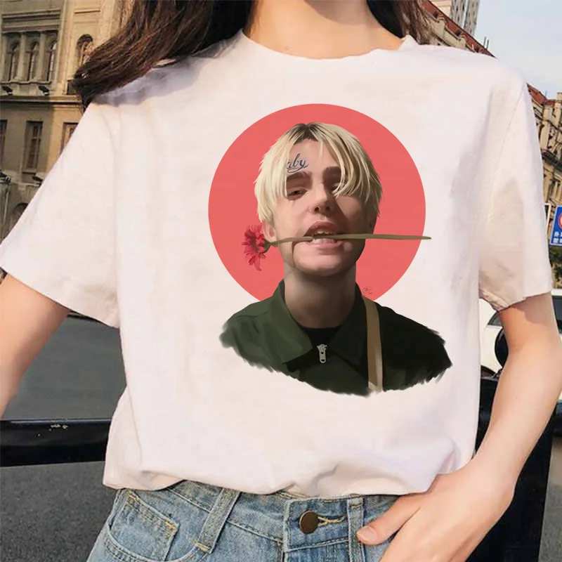 Lil Peep Rapper футболка Rap хип-хоп kawaii Girl Женская Футболка harajuku 90s Корейская винтажная Tumblr футболка с графическим рисунком женские топы