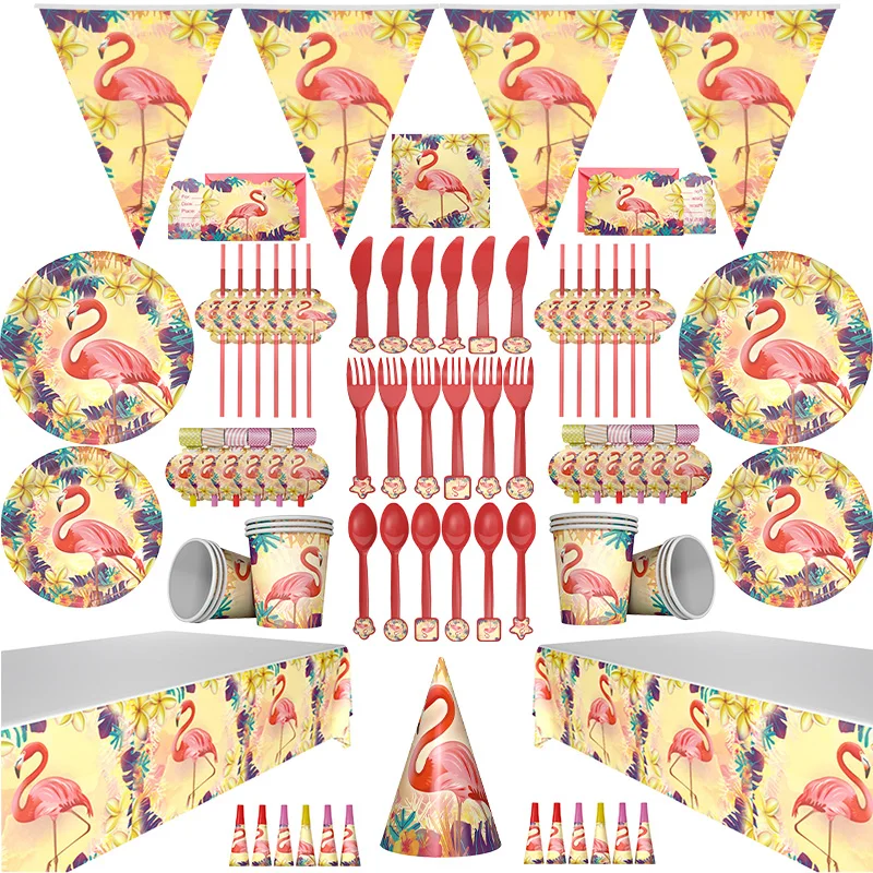 Фламинго тематической свадьбы ко дню рождения для маленьких детей день поставки