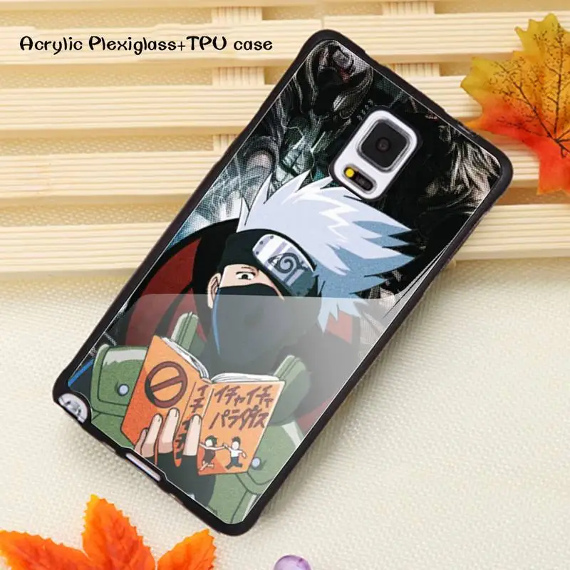 

Kakashi Naruto Phone Case Acrylic Plexiglass TPU phone case For Samsung Note20 10 9 8 7 5 Pro ULTRA
