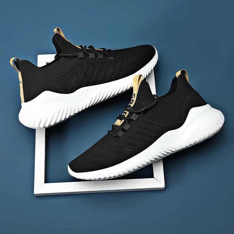 

New Men's Sneakers Light Casual Shoes Summer Breathable Mesh Fly Woven Sports Outdoor Jogging Men Fashion 2021 Large Plus Size