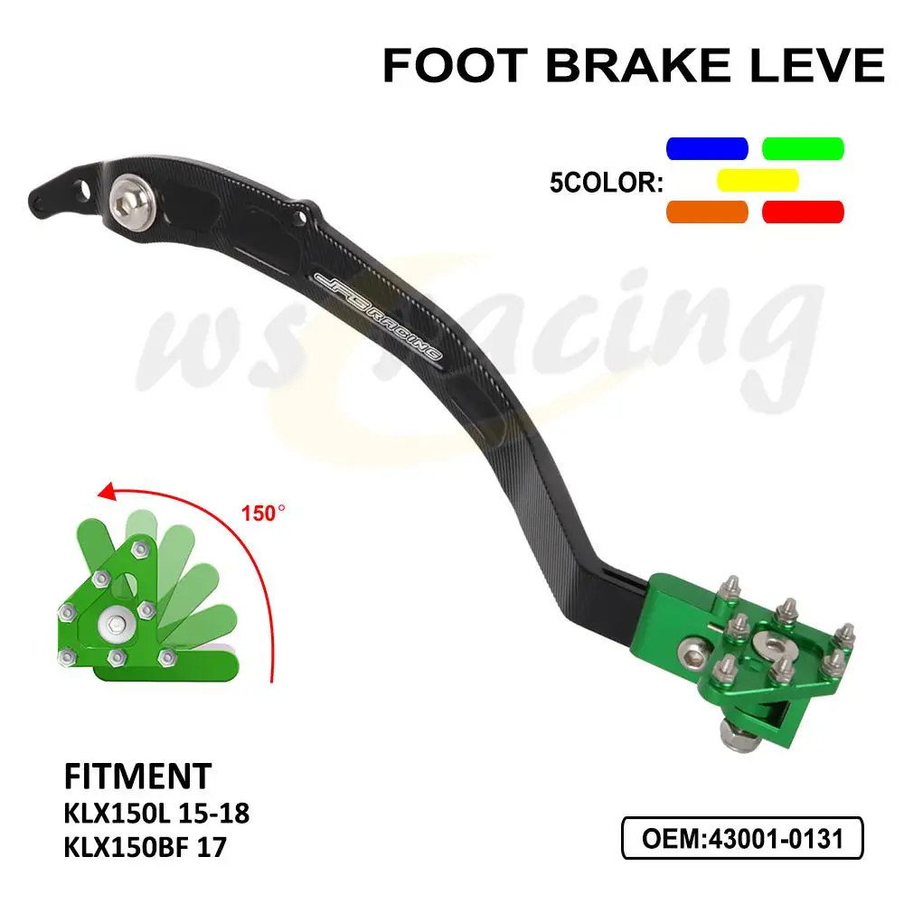 

Motorcycles CNC Foot Brake Lever Pedal For Kawasaki KLX150L KLX150BF KLX L F 150 2015 2016 2017 2018