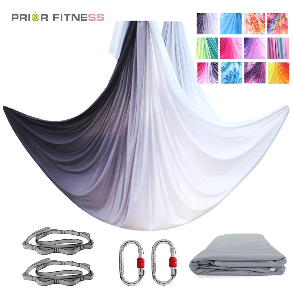 Комплект гамака для занятий йогой PRIOR FITNESS 9 2 метров анти-гравитационное