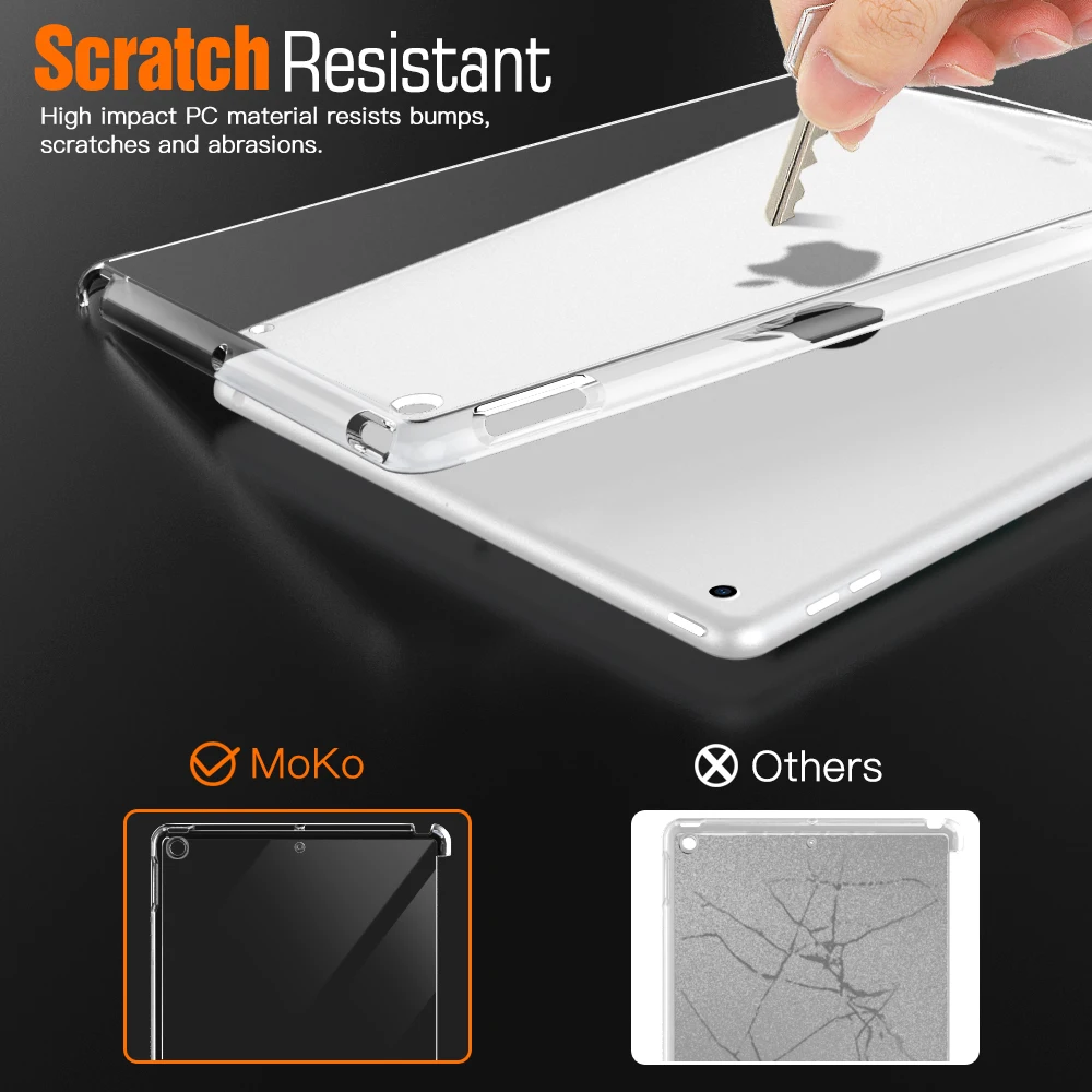 Чехол Moko для нового iPad 10 2 &quot матовый прозрачный тонкий твердый пластиковый